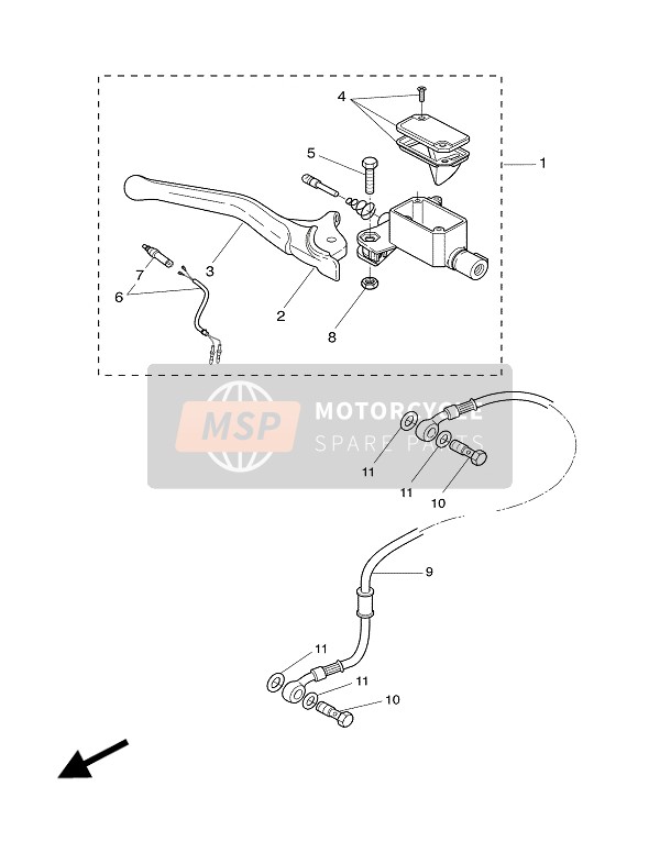 Front Master Cylinder (For 5PU3)
